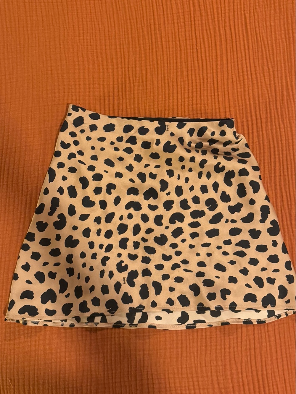 Realisation Par Leopard Print A-Line Mini Skirt in Beige and Black